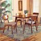 Baxton Studio Katya Mid-Century Modern Grey Fabric and Walnut Brown Finished Wood 5-Piece Dining Set 183-11635-11644-Zoro - alternate 9